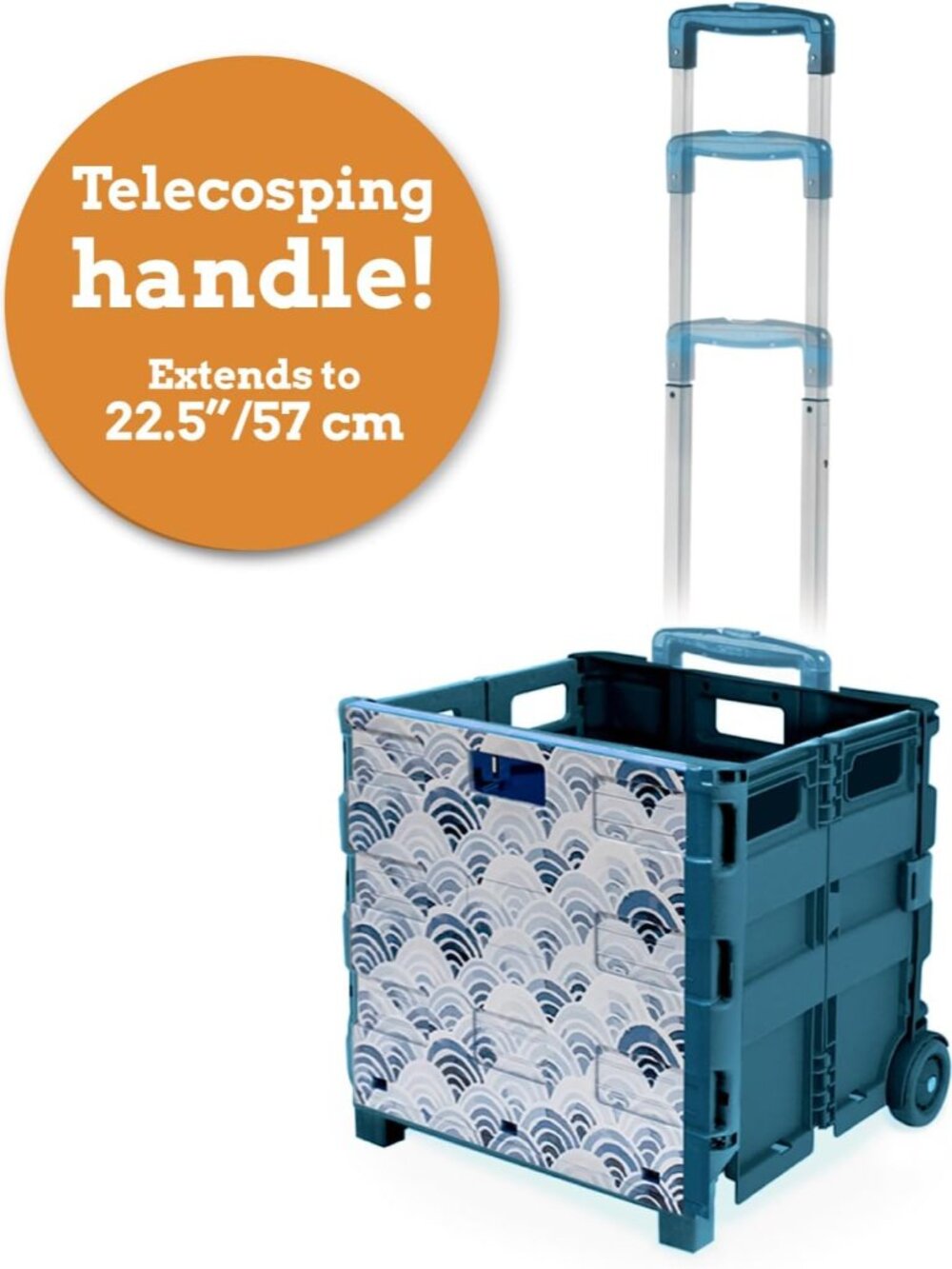 Ultra-Slim Rolling Collapsible Storage Pack-N-Roll Utility-carts, with Telescopi - Picture 6 of 9